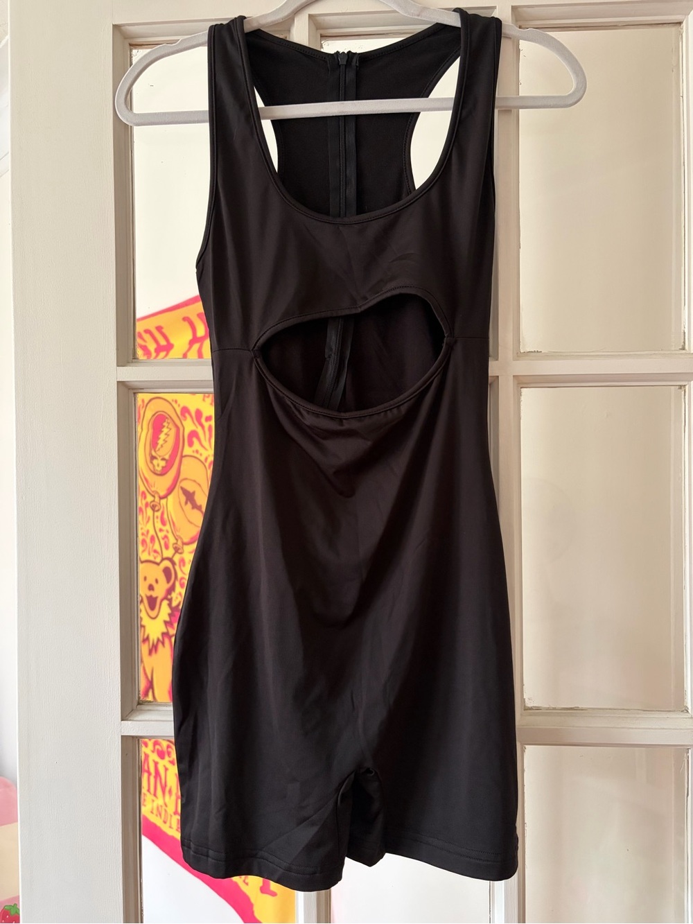 Black Sleeveless Cutout Romper Jumpsuit
